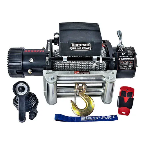 12v 9500lb Electric 4x4 Offroad Winch - Britpart - DB9500I