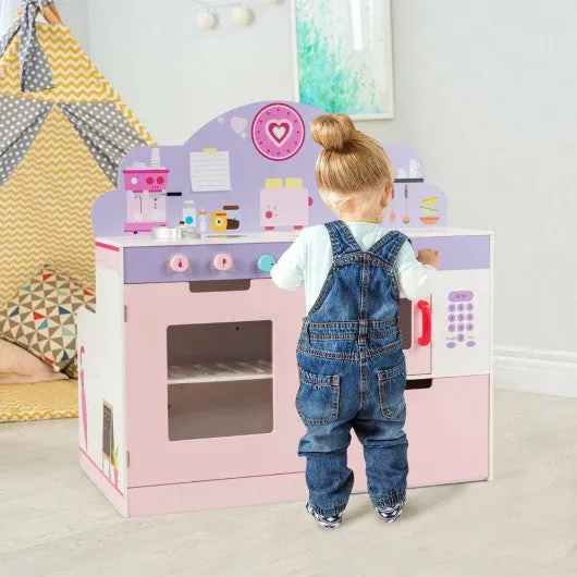 2 in 1 Kitchen and Cafe Pretend Cooking Playset