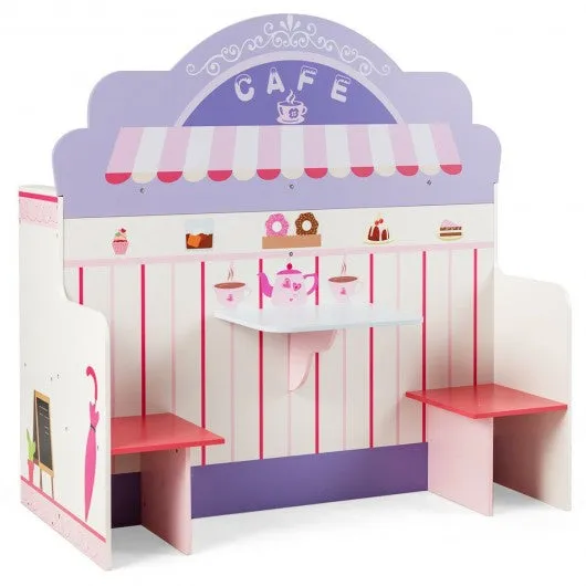 2 in 1 Kitchen and Cafe Pretend Cooking Playset