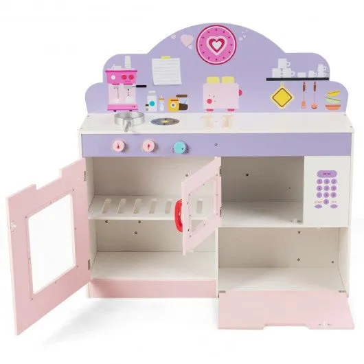 2 in 1 Kitchen and Cafe Pretend Cooking Playset