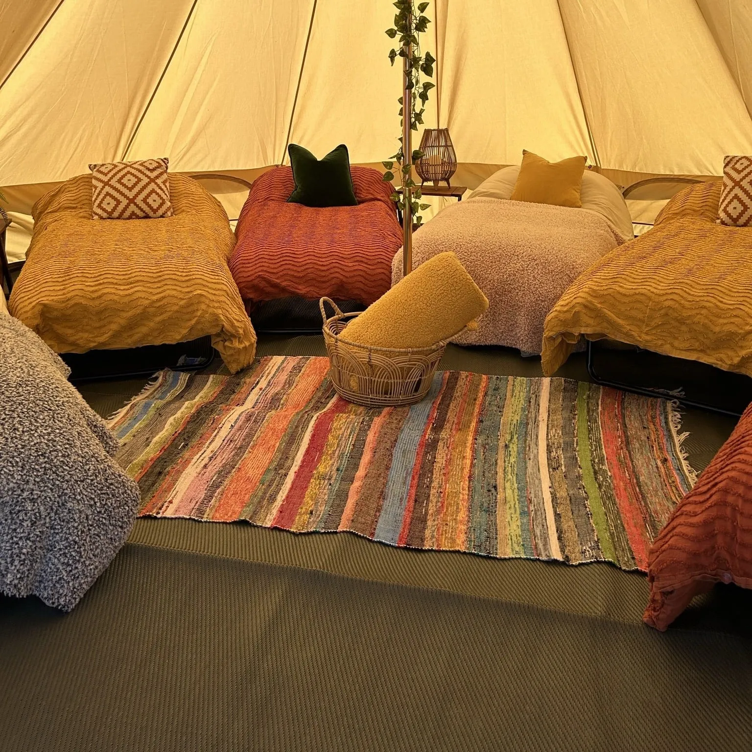 5m Bell Tent Fireproof With Stove Hole & Flap