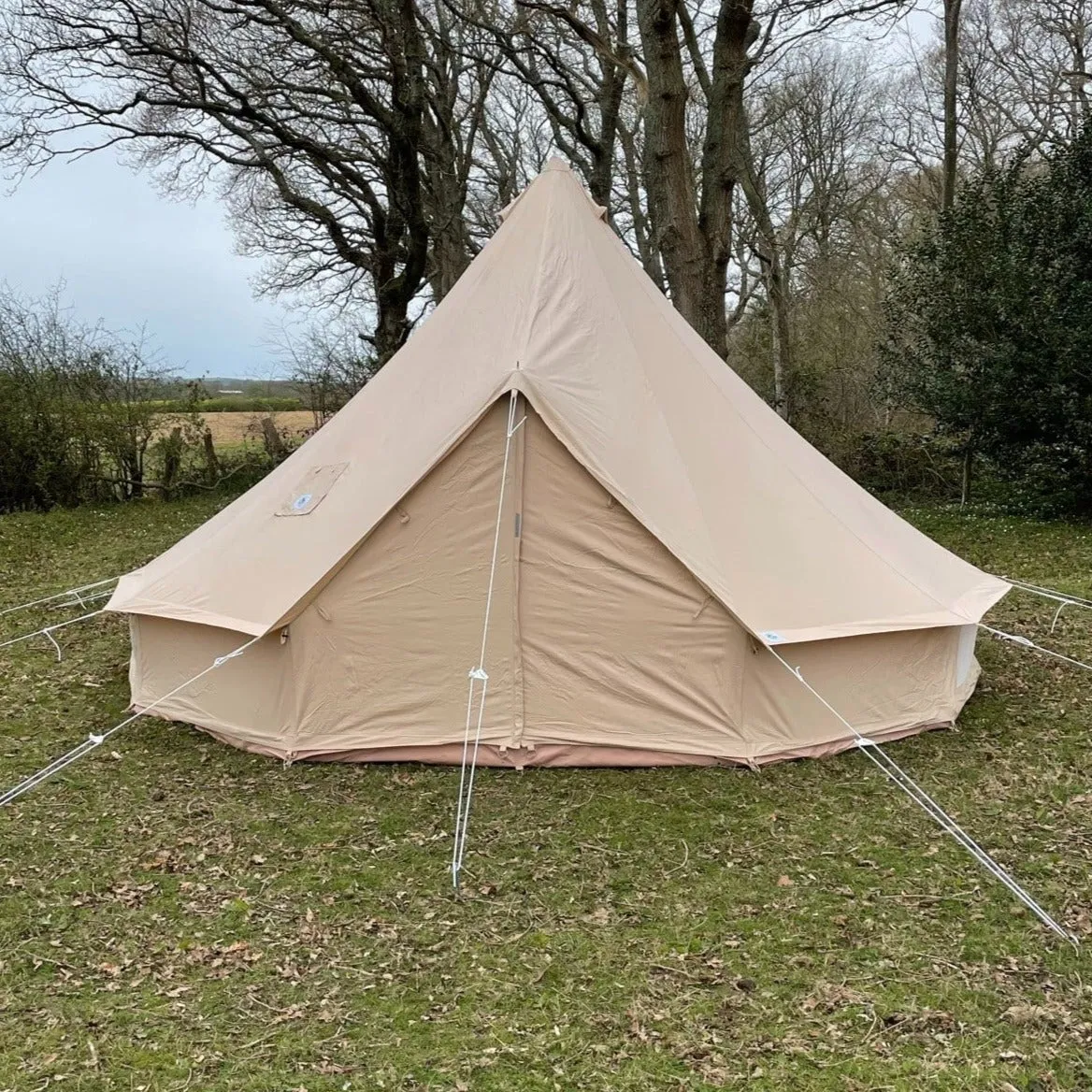 5m Bell Tent Fireproof With Stove Hole & Flap