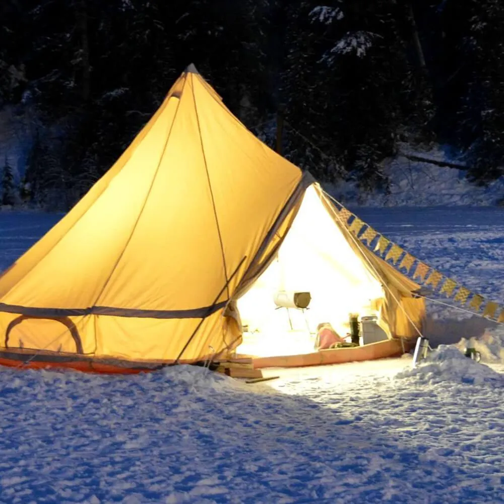 5m Bell Tent Fireproof With Stove Hole & Flap