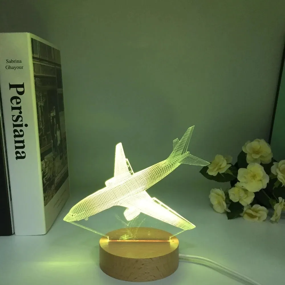 Airplane 3D USB LED Night Light