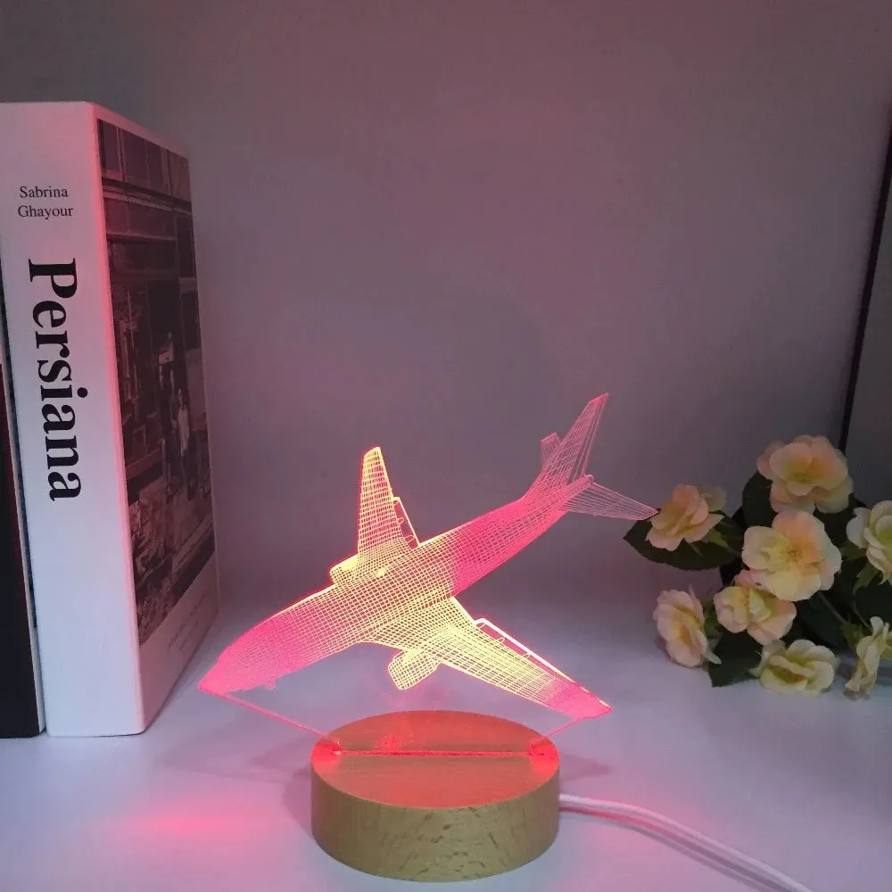 Airplane 3D USB LED Night Light