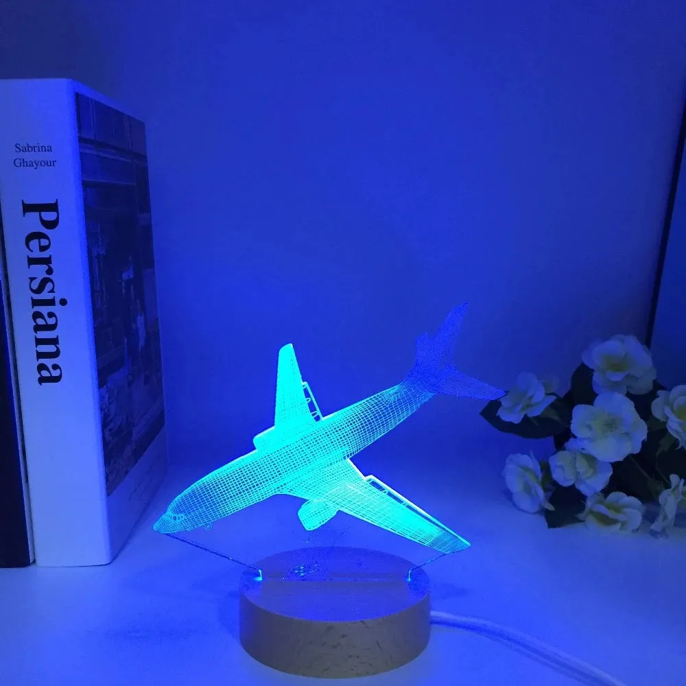 Airplane 3D USB LED Night Light