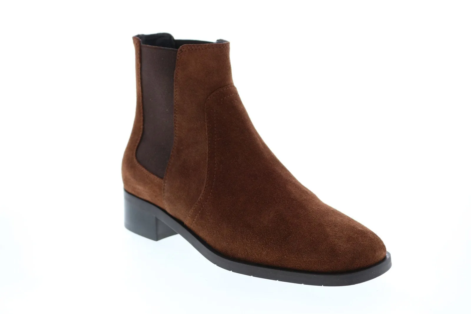 Aquatalia Tamera Suede Elastic 34L3825-CHT Womens Brown Suede Chelsea Boots