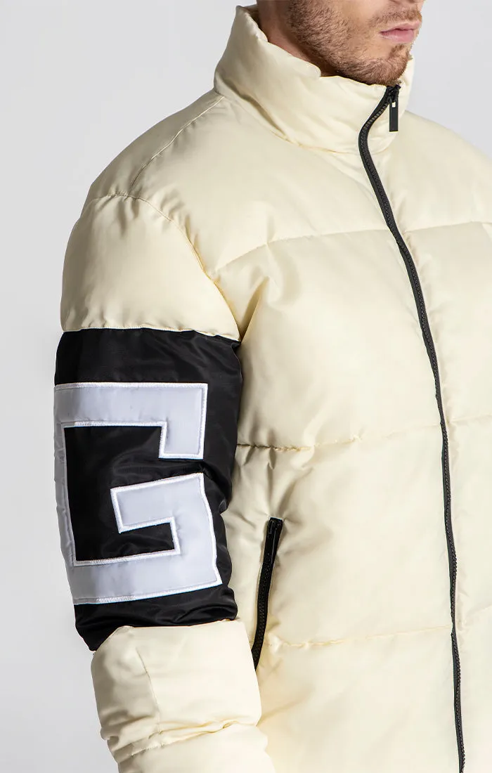 Beige Captain Puffer Jacket