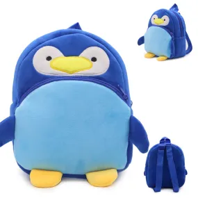 Blue penguin Children's baby plush toy small school bag backpack cartoon bag