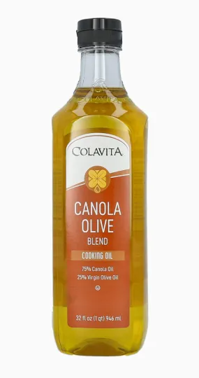 Colavita Canola 75/25 Virgin Blended Oil, 32 Ounce (Pack of 12)