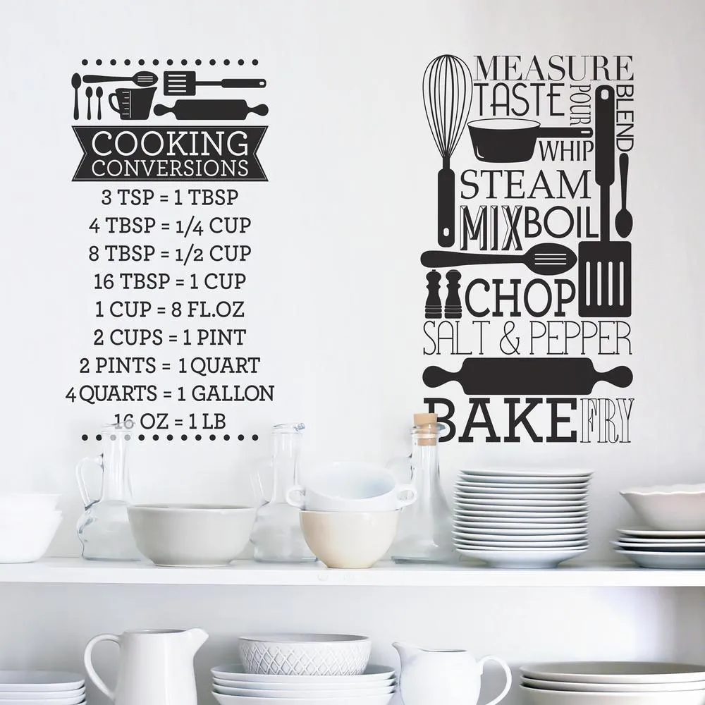 Cooking Conversions Wall Decals