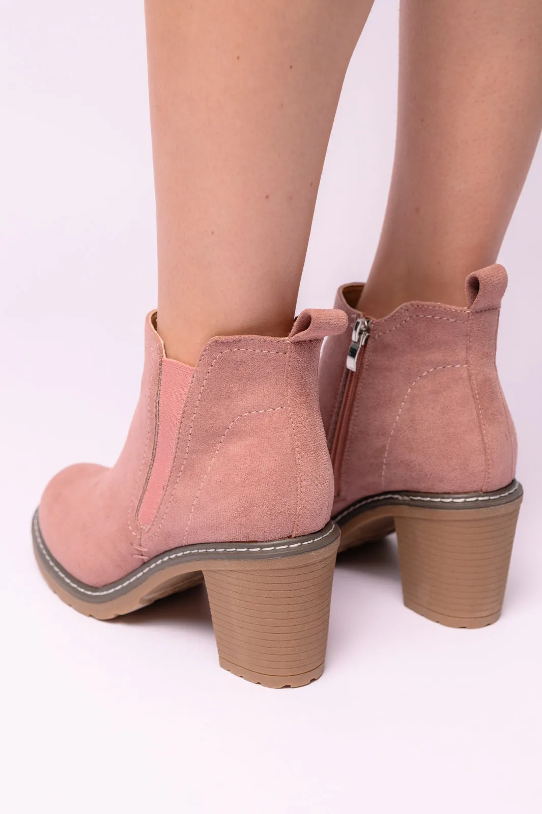 Corkys Footwear - Bite Me Bootie in Blush Faux Suede