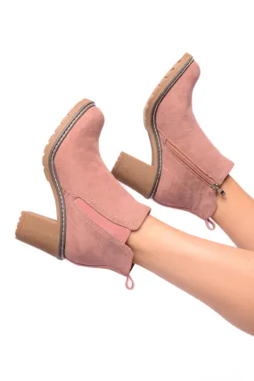 Corkys Footwear - Bite Me Bootie in Blush Faux Suede