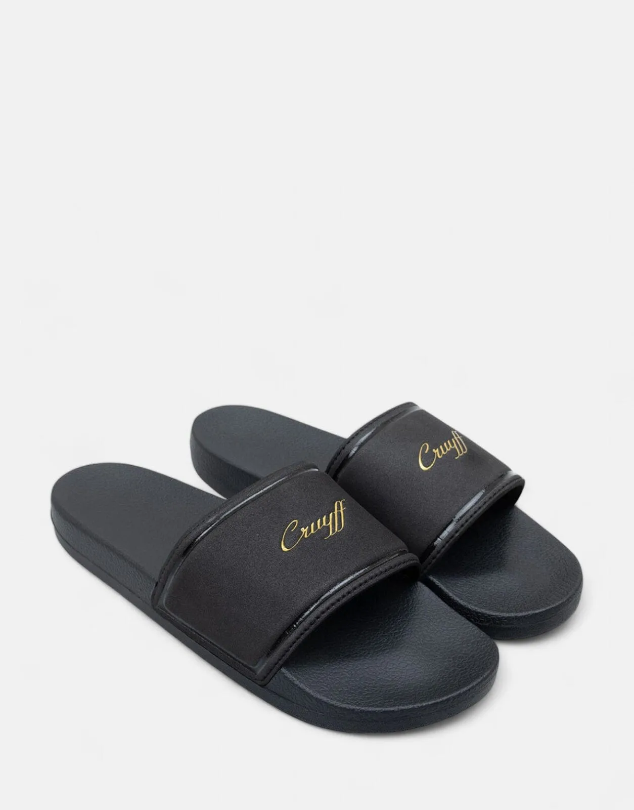 Cruyff Scripto Black/Gold Slides