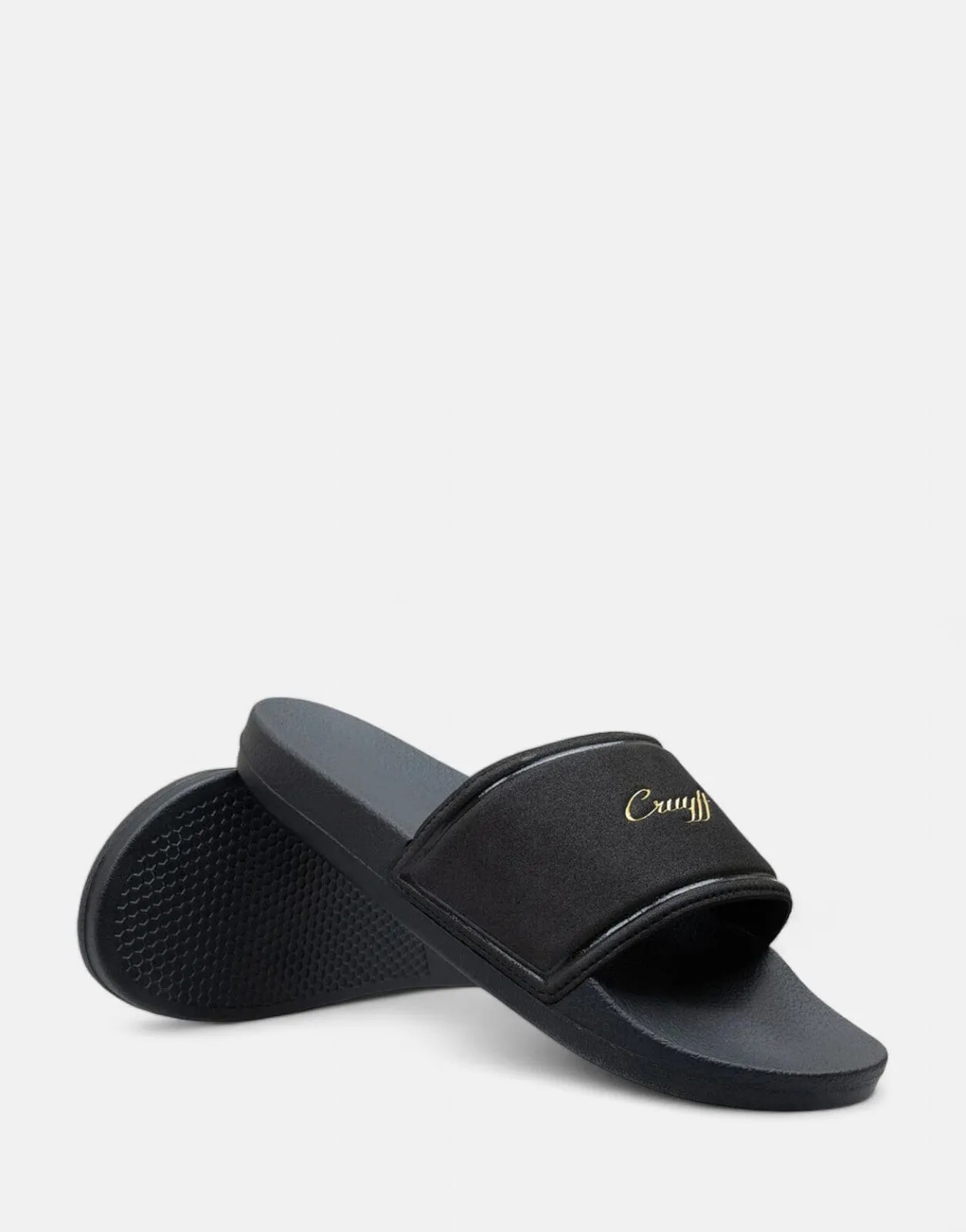 Cruyff Scripto Black/Gold Slides