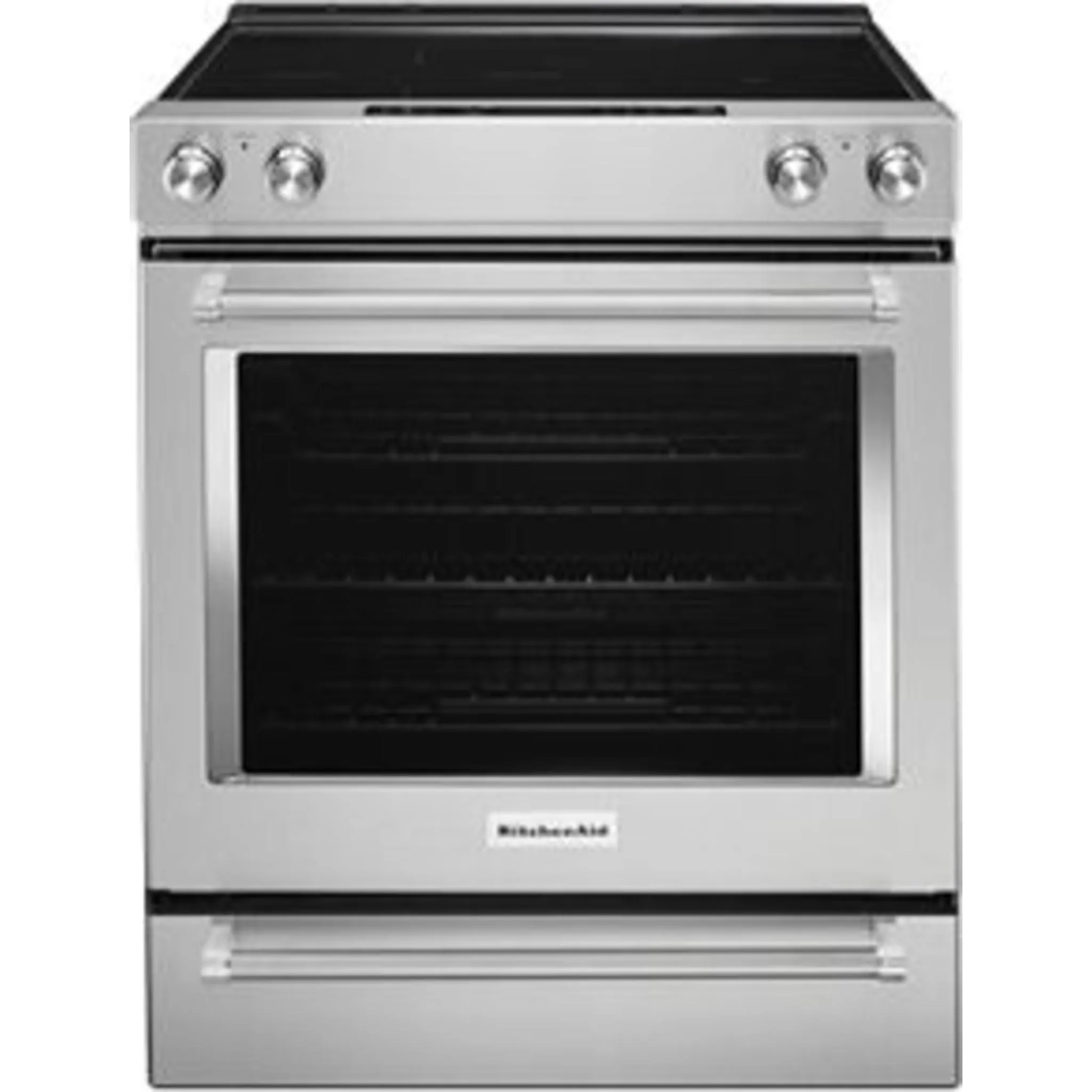 KitchenAid  30" 5-Element Electric Convection Front Control Range (YKSEG700ESS)