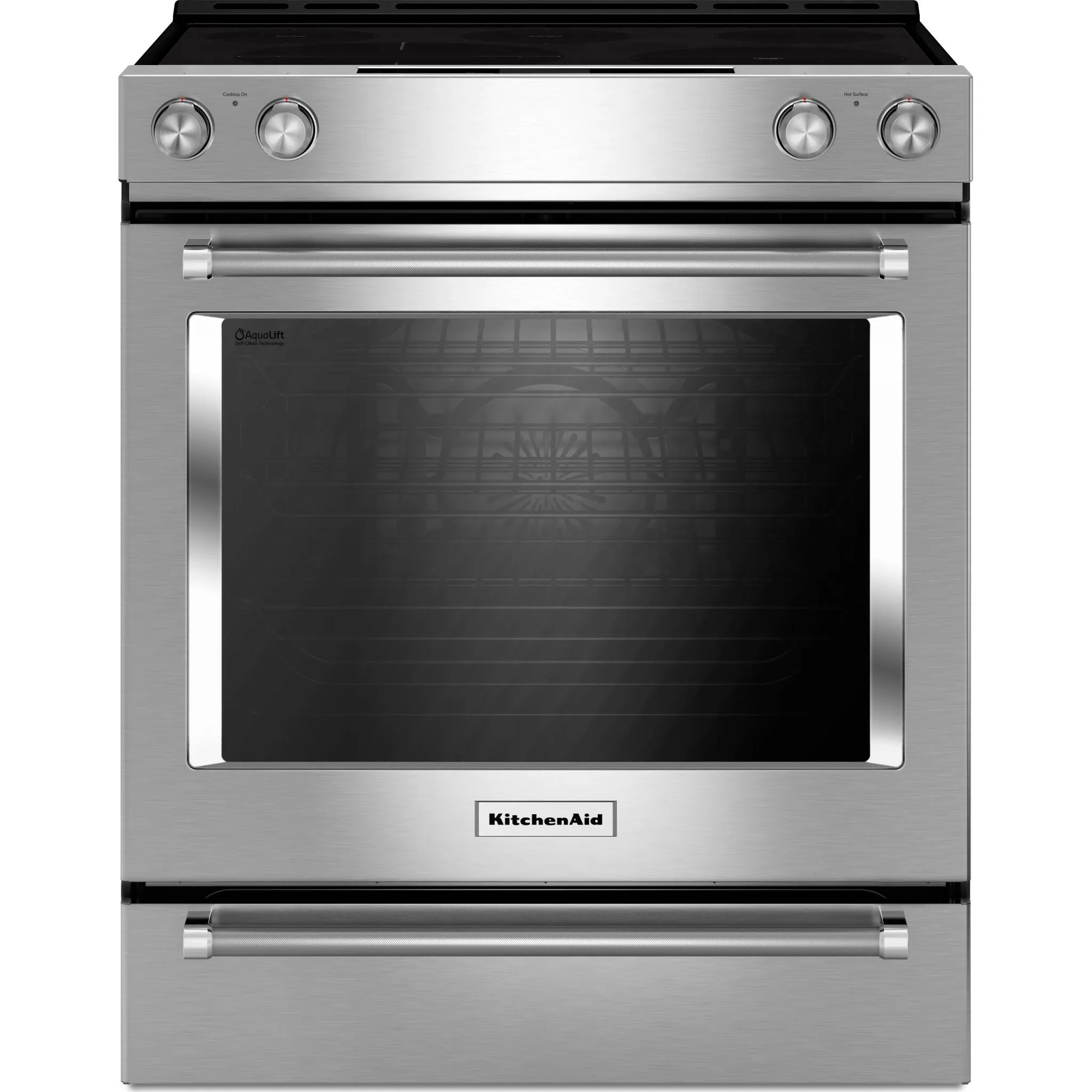 KitchenAid  30" 5-Element Electric Convection Front Control Range (YKSEG700ESS)