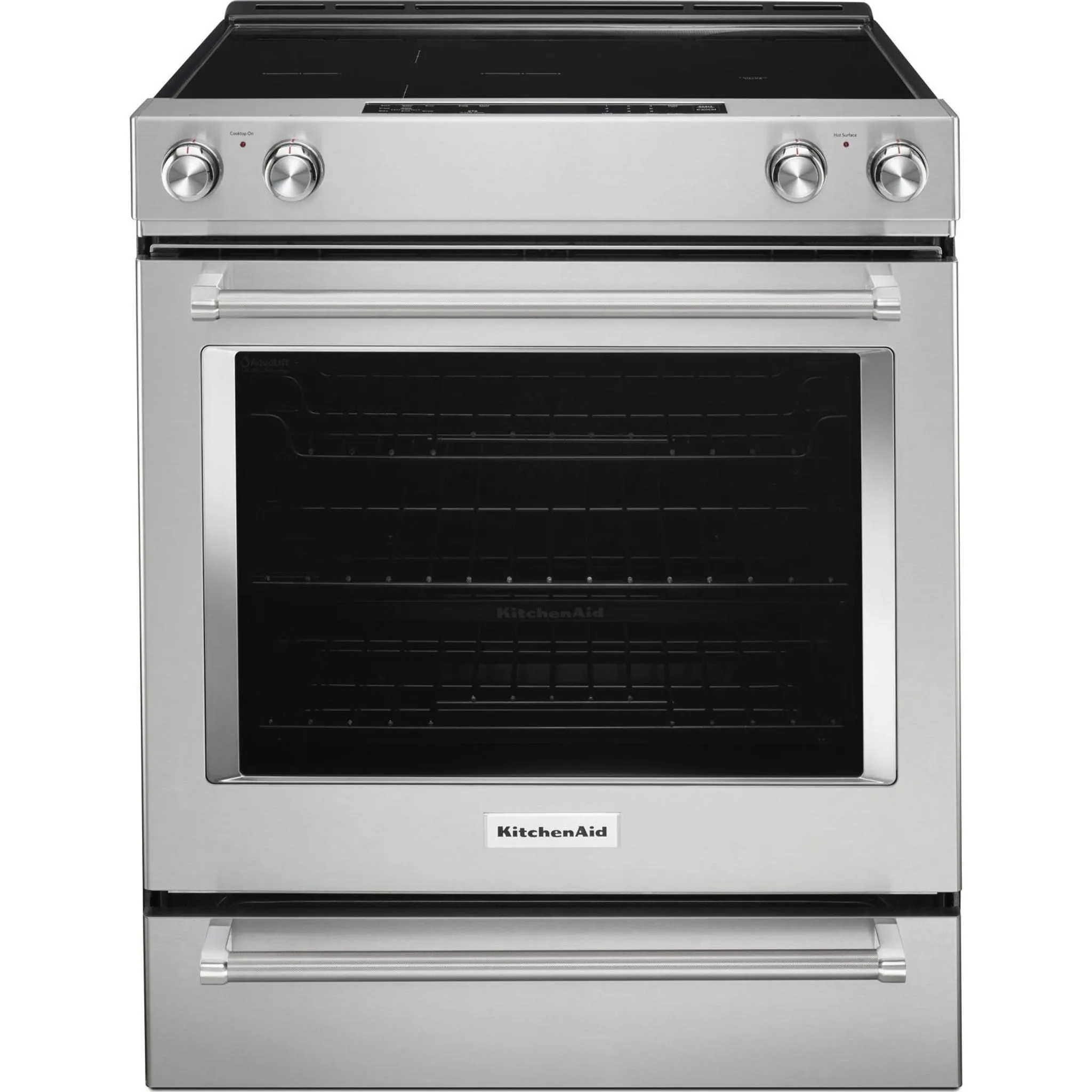 KitchenAid  30" 5-Element Electric Convection Front Control Range (YKSEG700ESS)