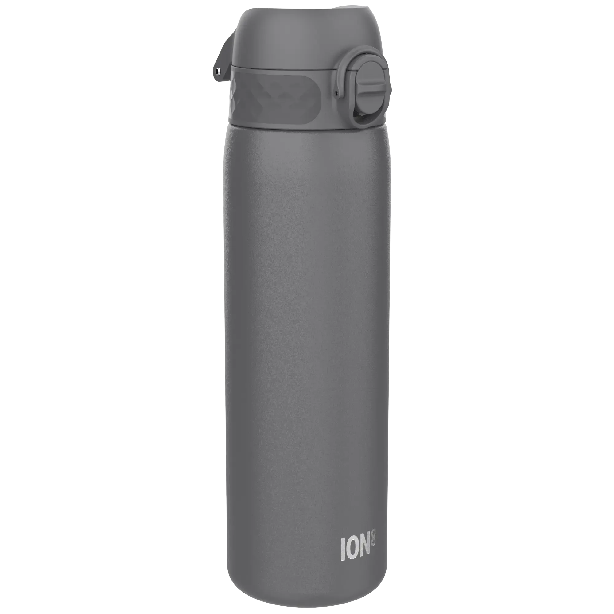 Leak Proof Slim Water Bottle, Stainless Steel, Grey, 600ml (20oz)