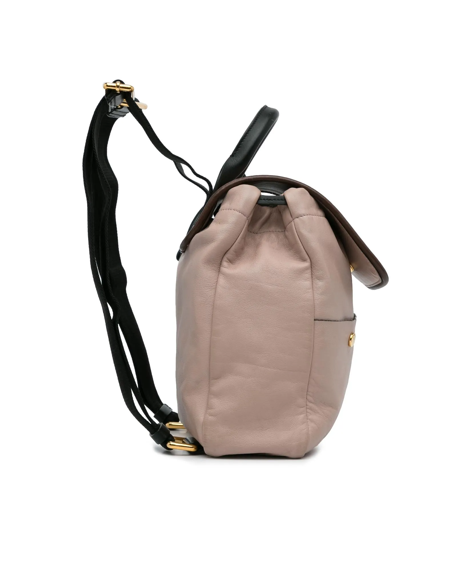 Leather Backpack with Flap Closure