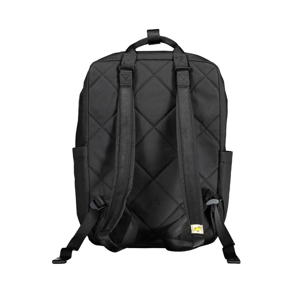 Mandarina Duck Black Cotton Backpack