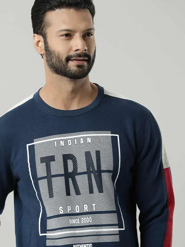 Men Full Sleeve Graphic Crew Neck Sweatshirt