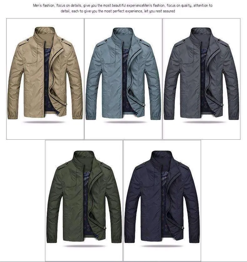 Men's Spring Thin Solid Jacket