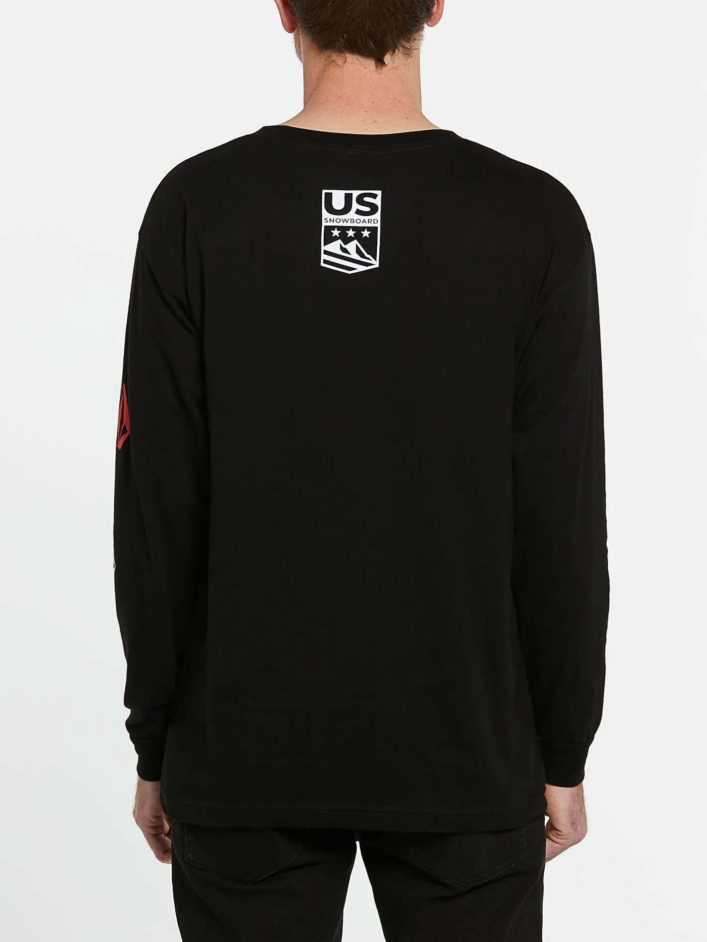 Mens USA Long Sleeve Tee - Black