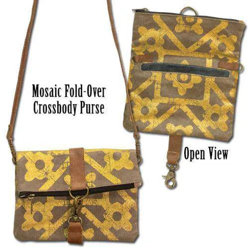 *Mosaic Fold-Over Crossbody Bag