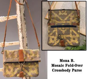 *Mosaic Fold-Over Crossbody Bag