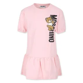 Moschino Climbing Bear Pink Dress