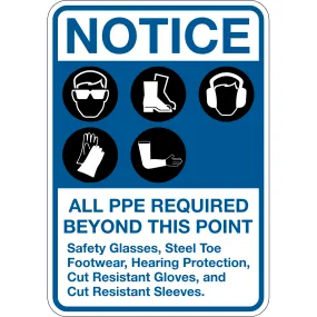 Notice PPE Required