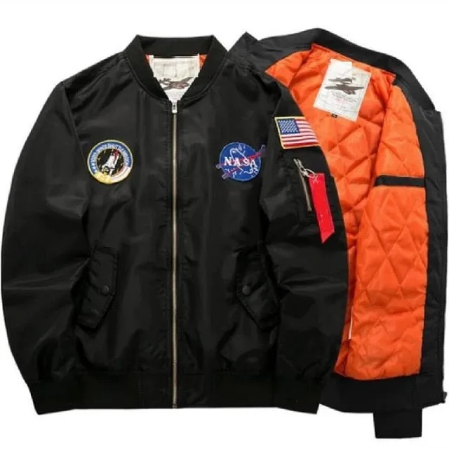 "NASA" Patch Men's Bomber Jacket