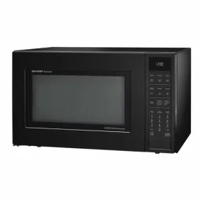 Sharp 1.5 cu. ft. 900W Sharp Matte Black Carousel Convection Microwave Oven (SMC1585BB)