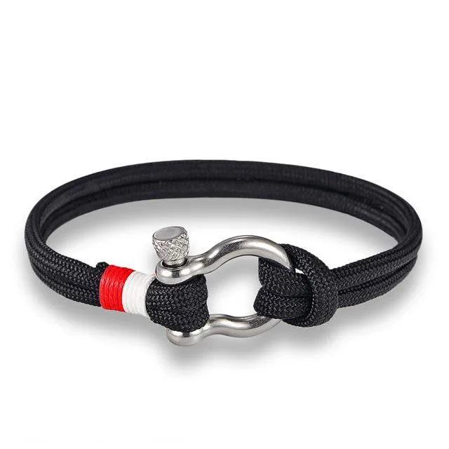 Steel Parachute Cord Survival Buckle Bracelet