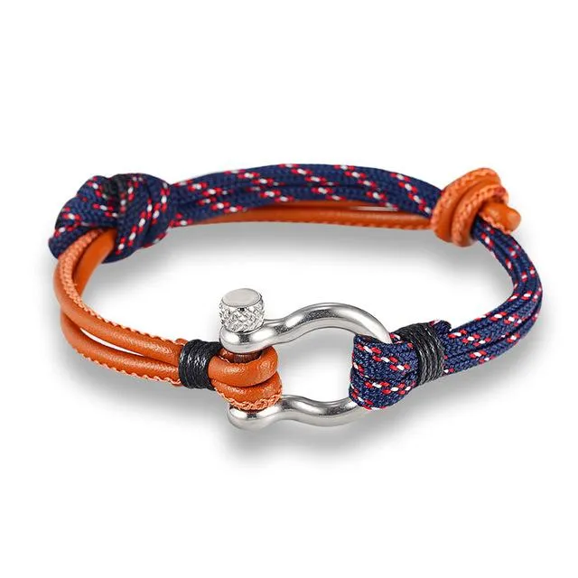 Steel Parachute Cord Survival Buckle Bracelet