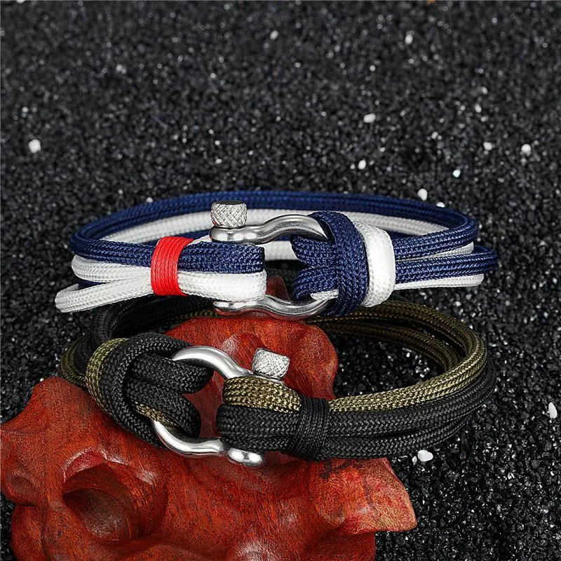 Steel Parachute Cord Survival Buckle Bracelet