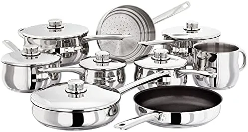 Stellar 1000 S1F2 Set of 9 Stainless Steel Pans Dishwasher Safe - Ex Display no Box