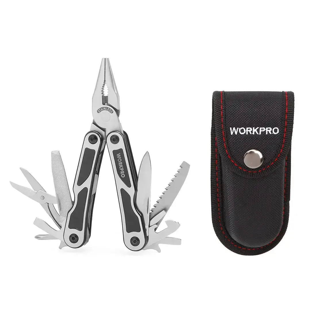 WORKPRO 3PC Camping Tool Set | Multi Pliers, Tactical Knife, and Multi-Functional Tools