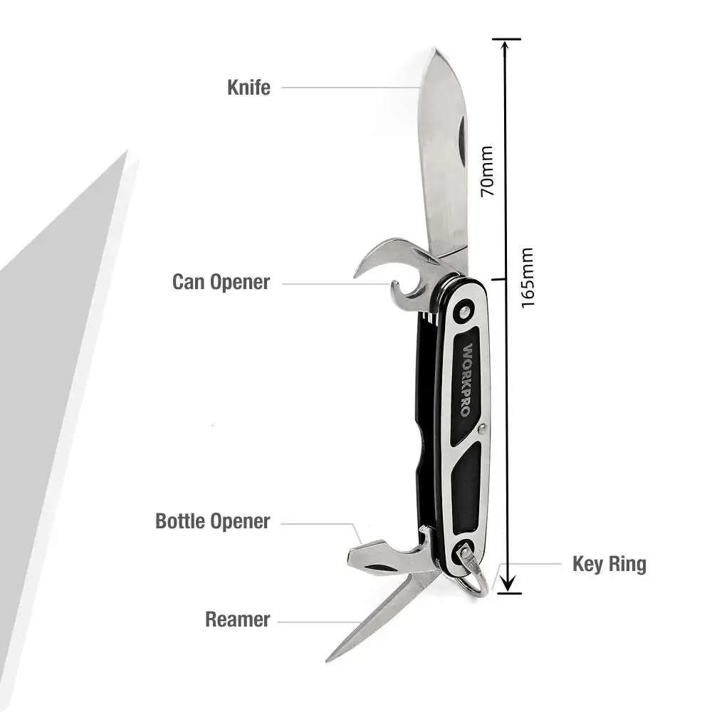 WORKPRO 3PC Camping Tool Set | Multi Pliers, Tactical Knife, and Multi-Functional Tools